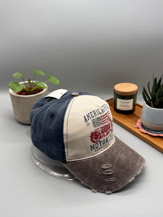 American Pride - Motorcycle Baseball Cap