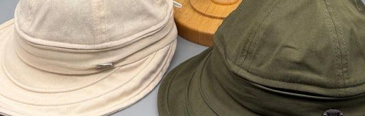 Innovation am Kopf -  Zip Flex - Leinen Sonnenhut für Damen