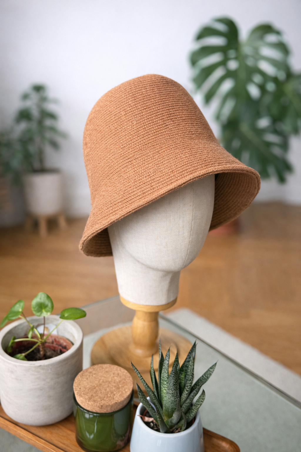 Lässige Fischmütze, Fischerhut gestrickt, Bucket Hat, Sonnenhut Damen, Strick-Bucket-Hat