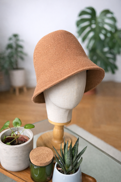 Lässige Fischmütze, Fischerhut gestrickt, Bucket Hat, Sonnenhut Damen, Strick-Bucket-Hat
