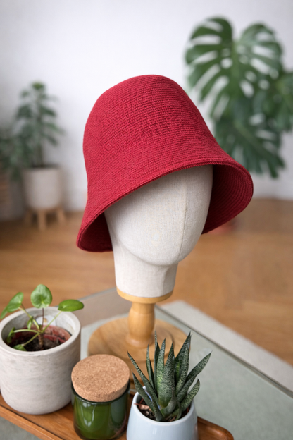 Lässige Fischmütze, Fischerhut gestrickt, Bucket Hat, Sonnenhut Damen, Strick-Bucket-Hat