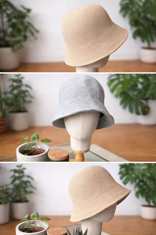 Lässige Fischmütze, Fischerhut gestrickt, Bucket Hat, Sonnenhut Damen, Strick-Bucket-Hat