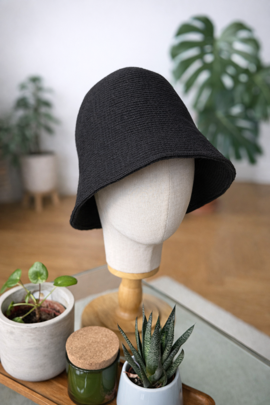 Lässige Fischmütze, Fischerhut gestrickt, Bucket Hat, Sonnenhut Damen, Strick-Bucket-Hat