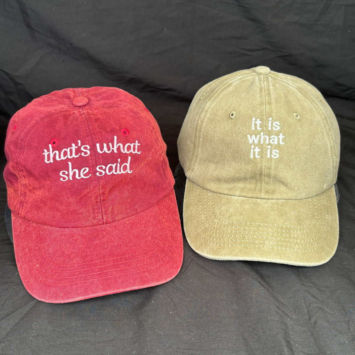 „It is what it is“ gewaschen in verschiedenen Farben - gewaschene Basecap - Handmade Present