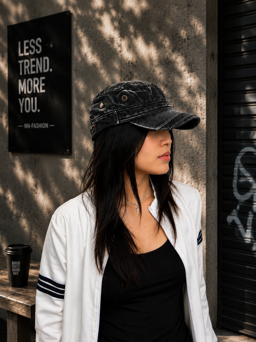 Army Cap - Military Cap - Denim Jeans Cap
