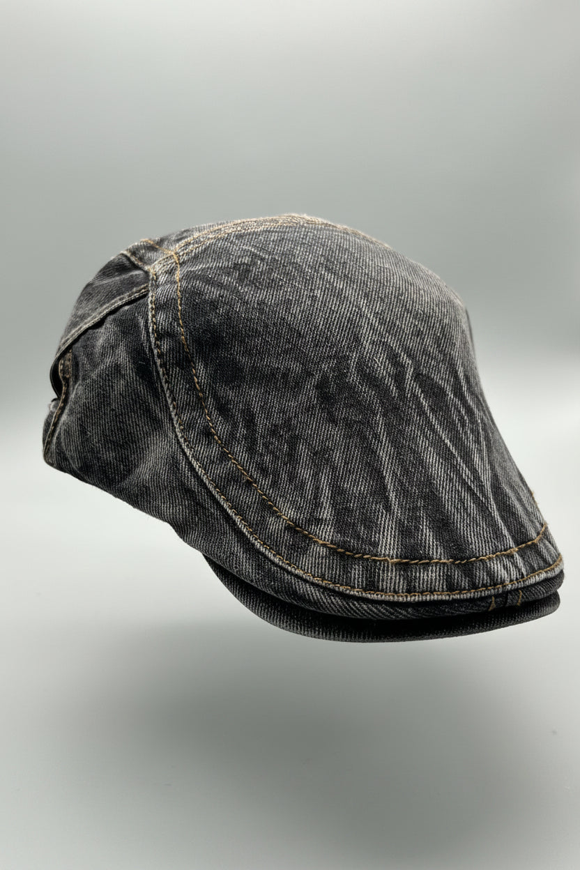 Vintage Denim Flatcap – Stilvolle Schirmmütze im Used-Look PS-59 BL