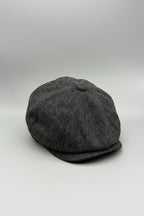 Schiebermütze / Ballonmütze / Flatcap Fischgräte NN_D021