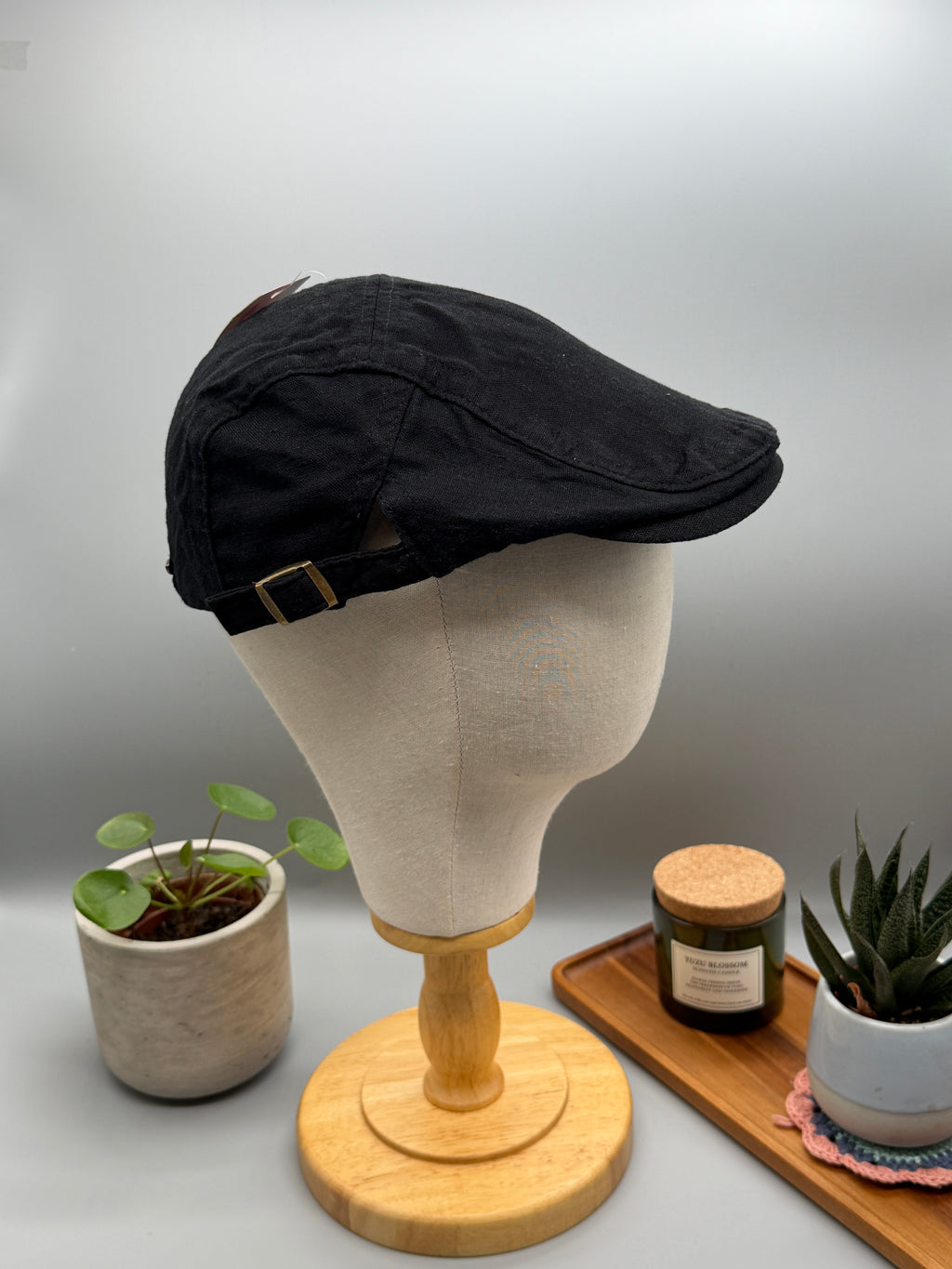 Leinen Flatcap in vielen Farben - Luftige Sommer Schiebermütze verstellbar - Leichte Kappe PS-59 LN