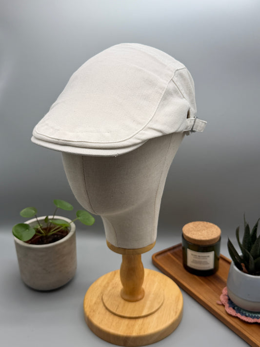Leinen Flatcap in vielen Farben - Luftige Sommer Schiebermütze verstellbar - Leichte Kappe PS-59 LN