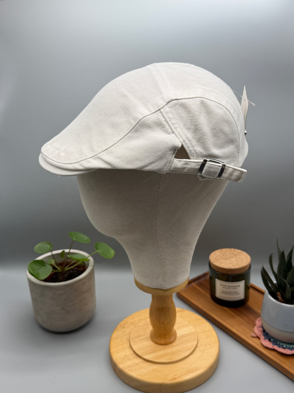 Leinen Flatcap in vielen Farben - Luftige Sommer Schiebermütze verstellbar - Leichte Kappe PS-59 LN