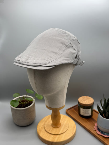 Leinen Flatcap in vielen Farben - Luftige Sommer Schiebermütze verstellbar - Leichte Kappe PS-59 LN