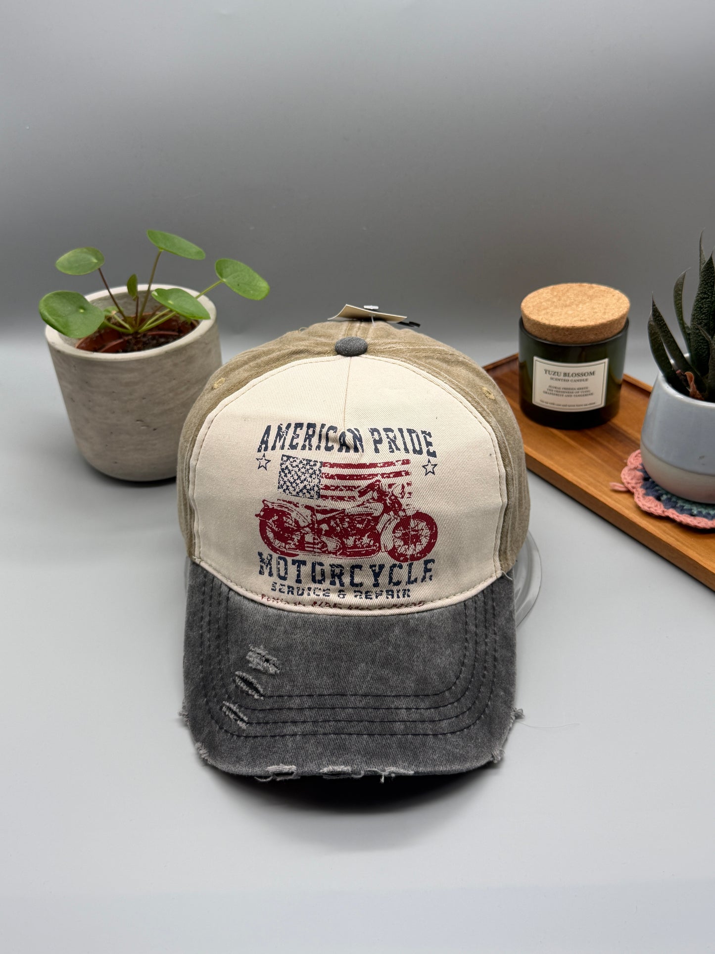 American Pride - Motorcycle Baseball Cap