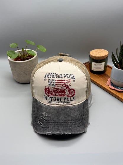 American Pride - Motorcycle Baseball Cap