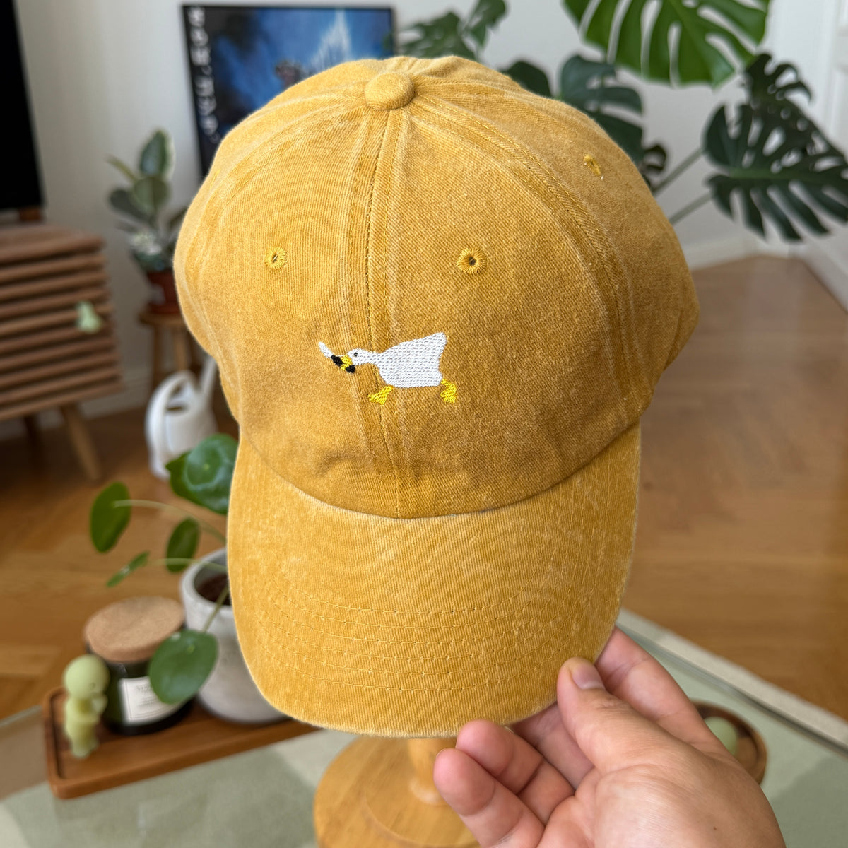 Angry Gans Cap gewaschen in verschiedenen Farben - Handmade Present