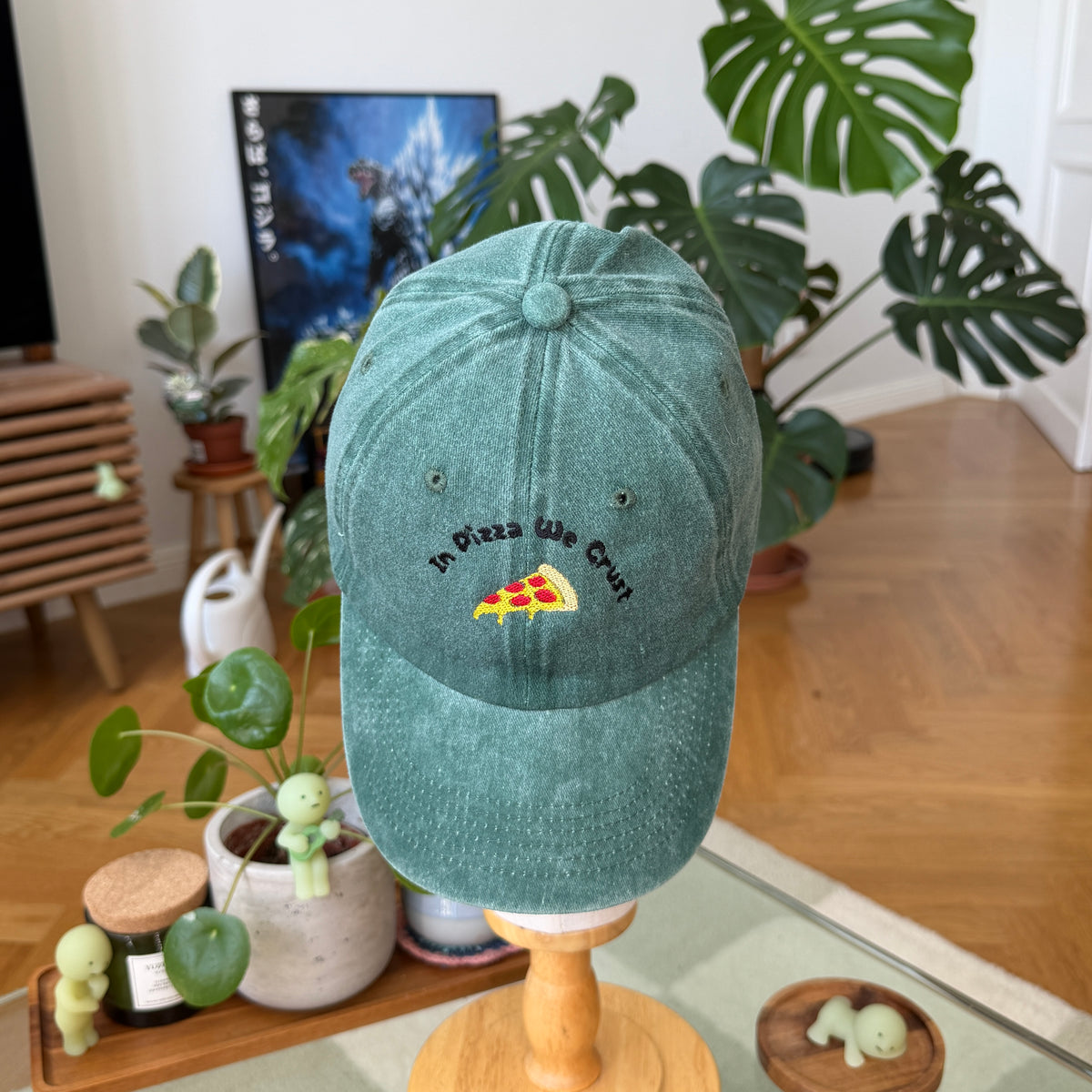 In Pizza We Crust Cap gewaschen in verschiedenen Farben - gewaschene Basecap - Handmade Present