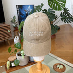Go Vegan Eat Pussy Cap gewaschen in verschiedenen Farben - gewaschene Basecap - Handmade Present