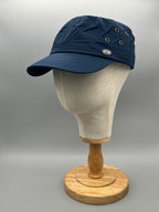 Military Cap für Herren & Damen – Vintage Army-Mütze mit Metall-Details – Baumwoll-Cap verstellbar – Schwarz  - PS-89S