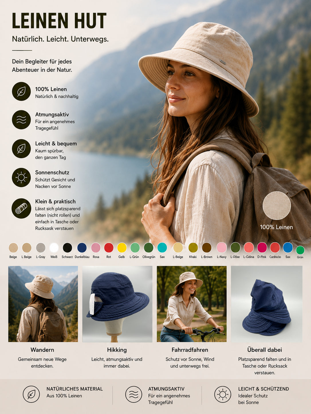 Foldable Sun Hat for Women - PS39/22